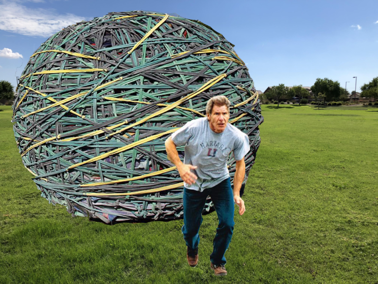 Harrison Ford Crushed to Death by Giant Rubber Band Ball